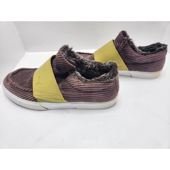 Puma El Roo Men's Size 11 USA Dark Brown Green Athletic Walking Shoes Corduroy - Picture 6 of 12
